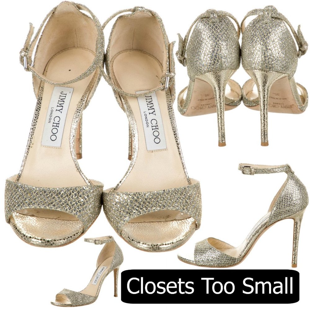 Jimmy Choo Silver Gold Mix Metallic  Sandal